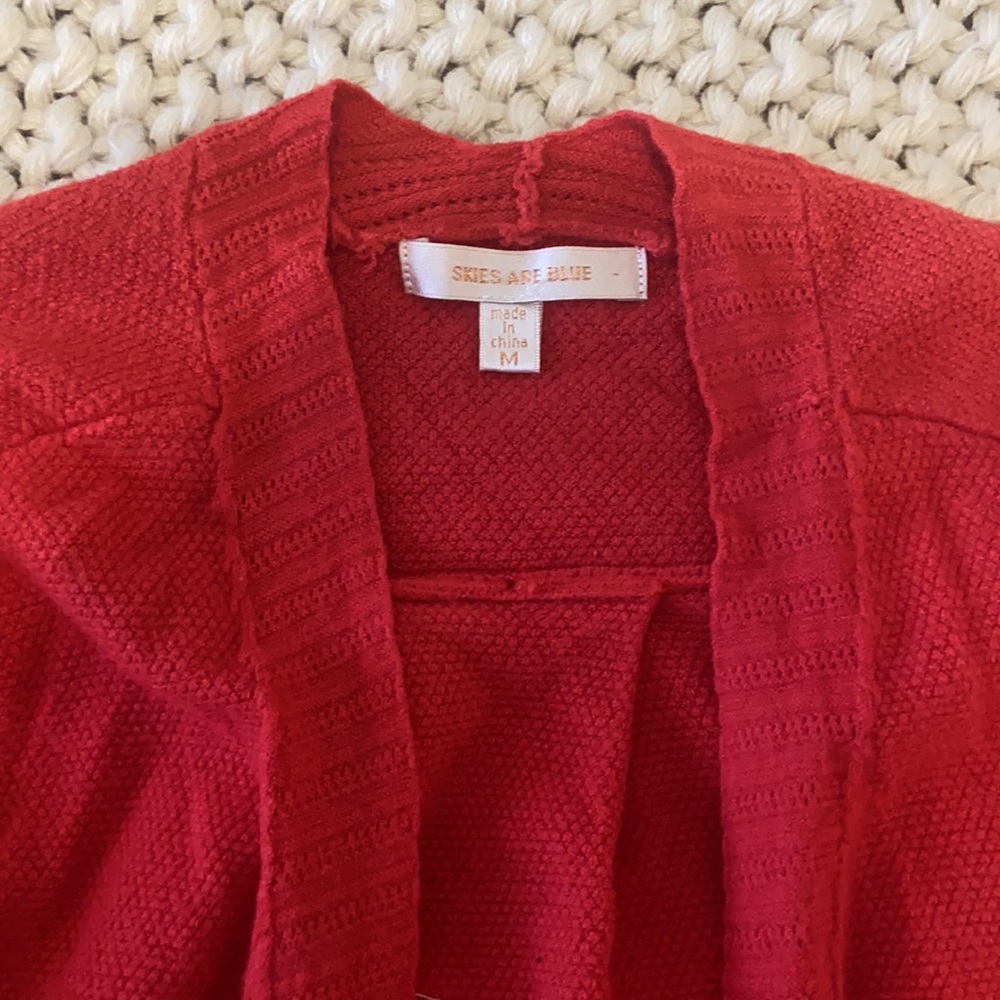 Red Cardigan - Picture 2 of 3